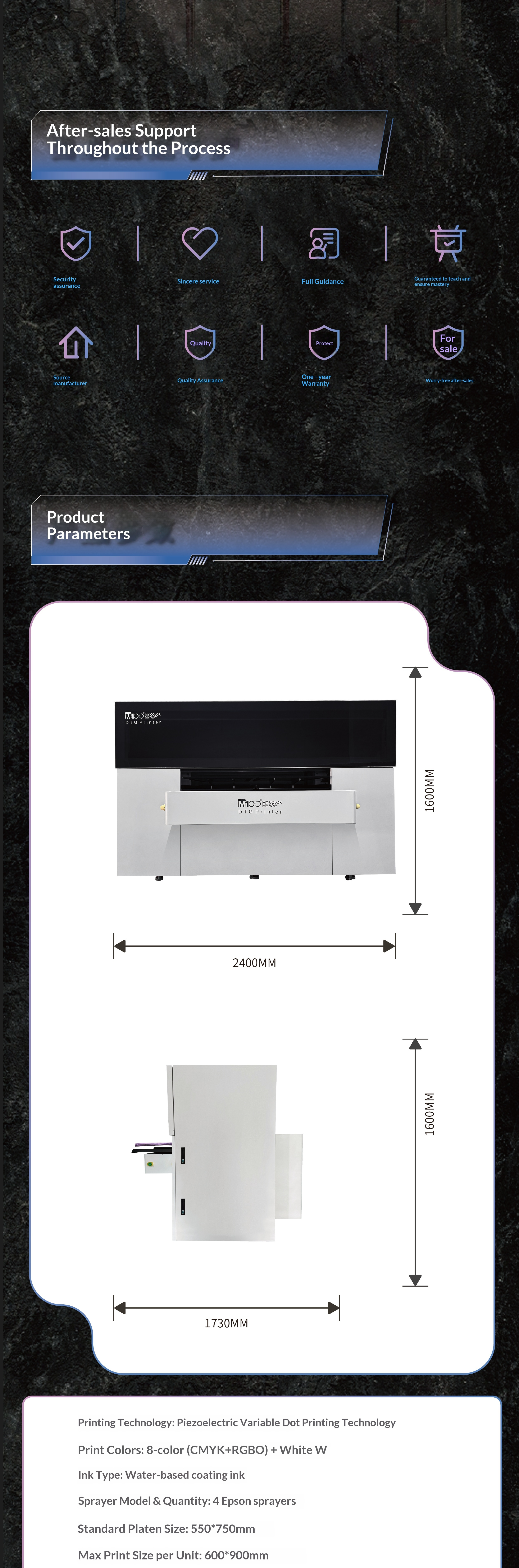 M100Pro6090DTG Double Workstation Printing Machine (ep4)