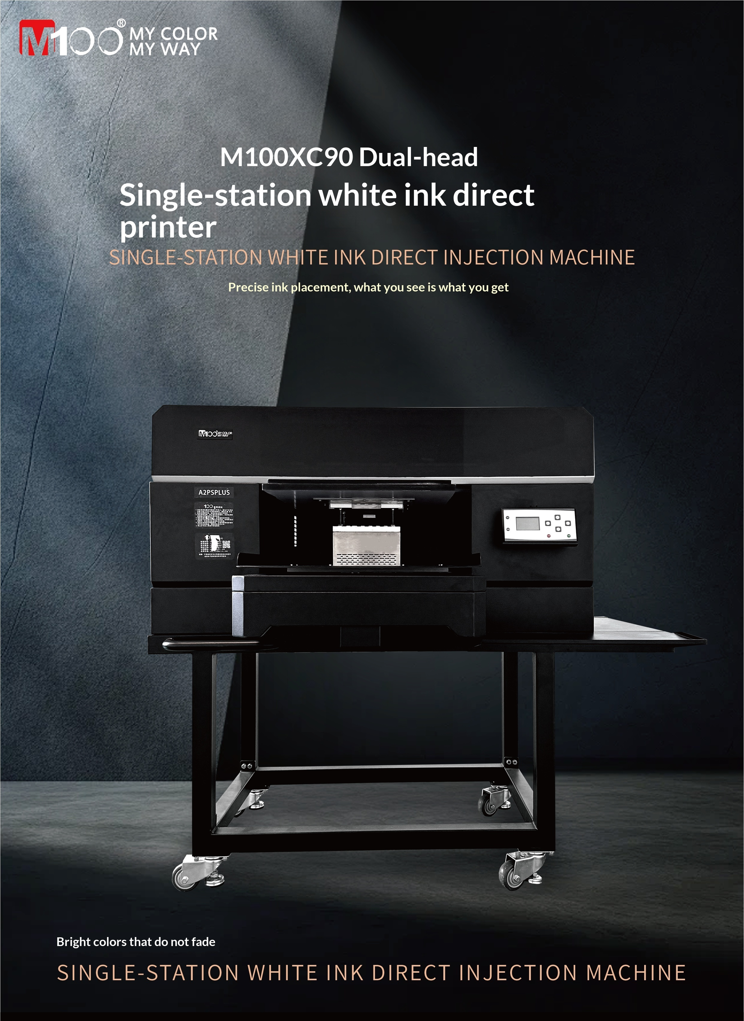 M100 XC90 single station DTG printer