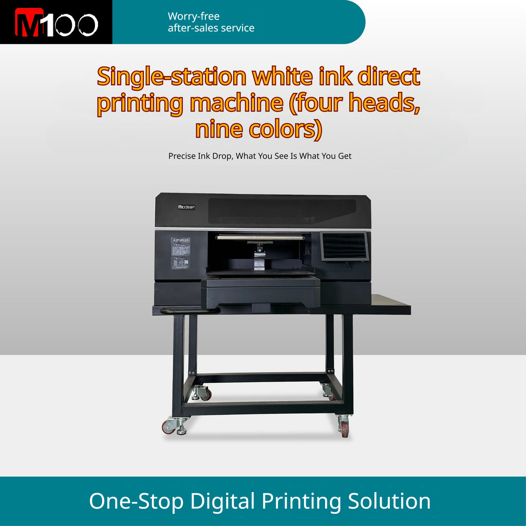 Single-station white ink direct printing machine (4 heads, 9 colors)